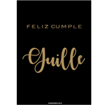 Afiche Pers. negro y bronce